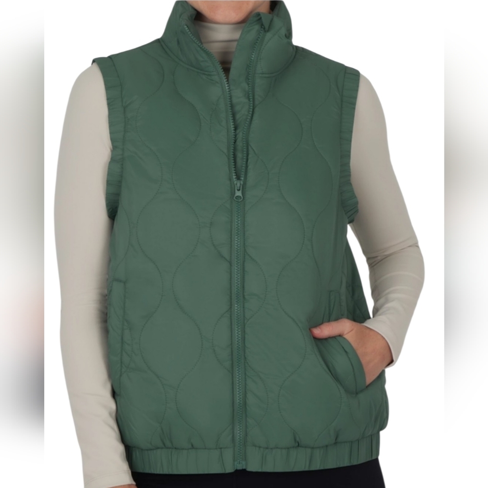 90 Degrees By Reflex Freestyle Vesr Quilted Green Size XL NWT